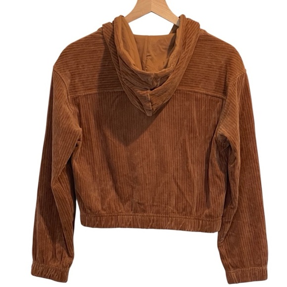 UGG Julissa Corduroy Zip-Up Hoodie Bomber Jacket, Brown, Short Length, Size XS - Picture 4 of 15